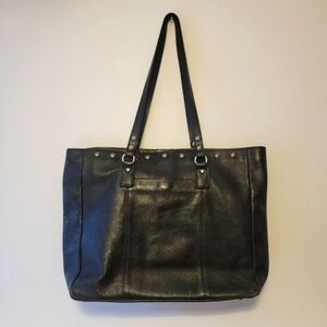 Patricia Nash Black Leather Solaro XL Tote Bag